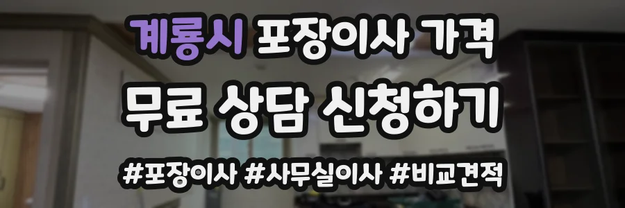 계룡시 포장이사 가격