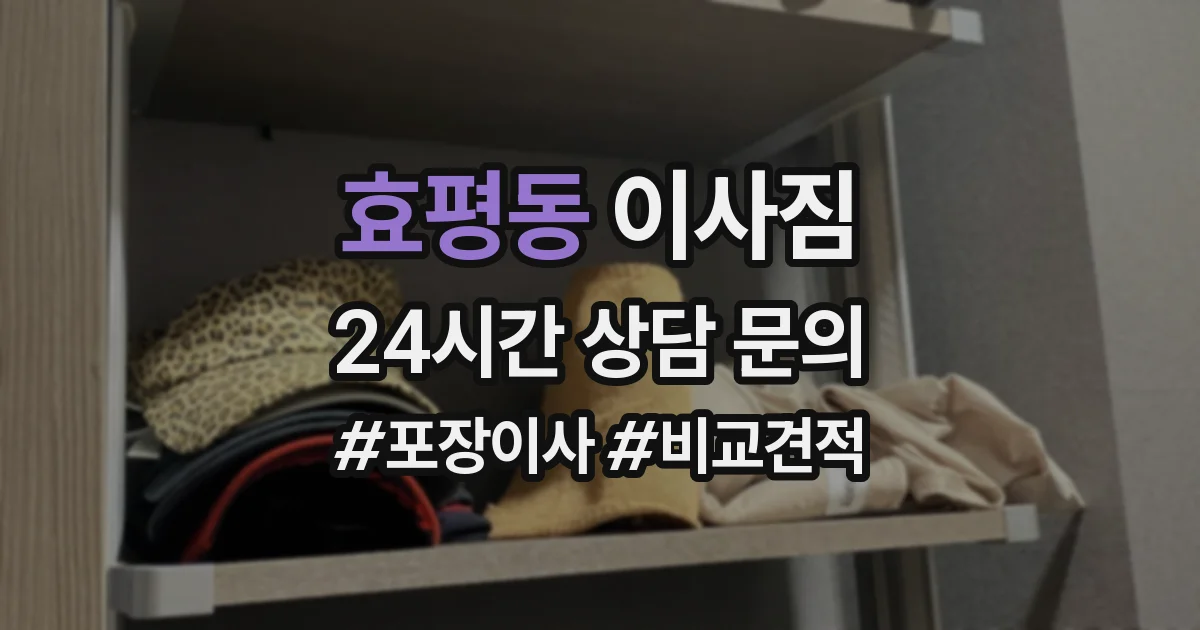 효평동 이사짐