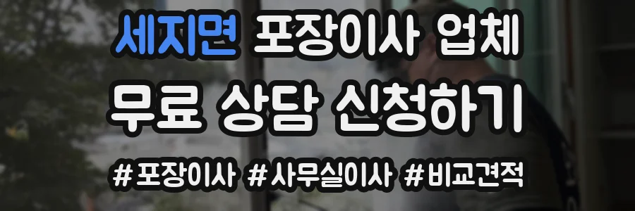 세지면 포장이사 업체