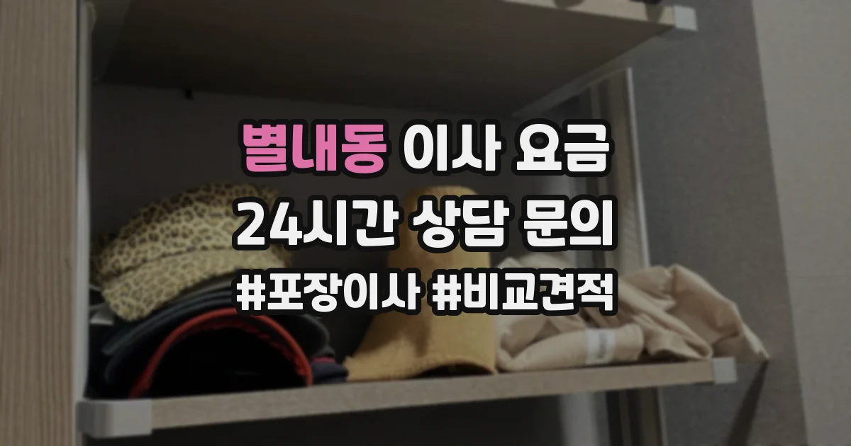 별내동 이사 요금