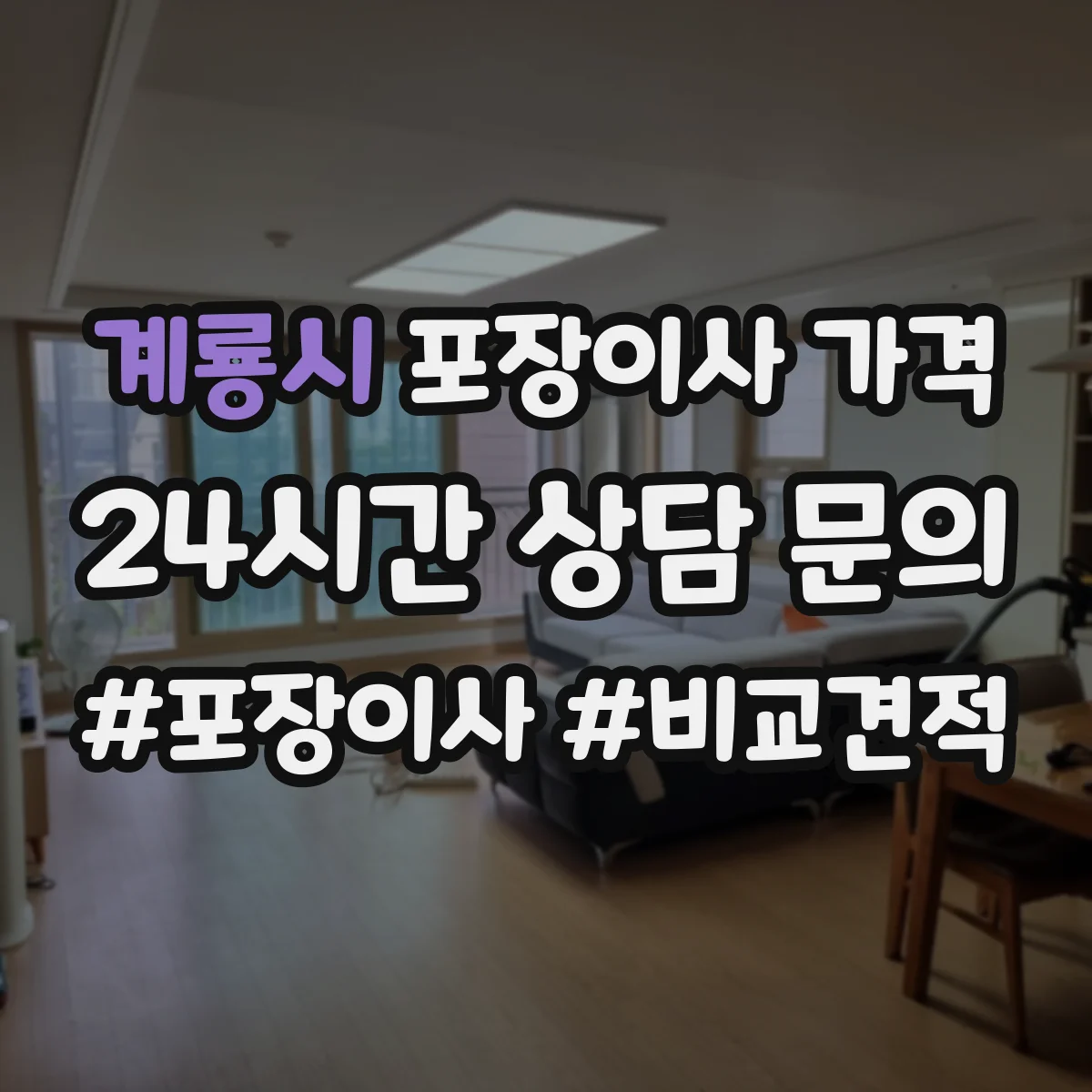 계룡시 포장이사 가격
