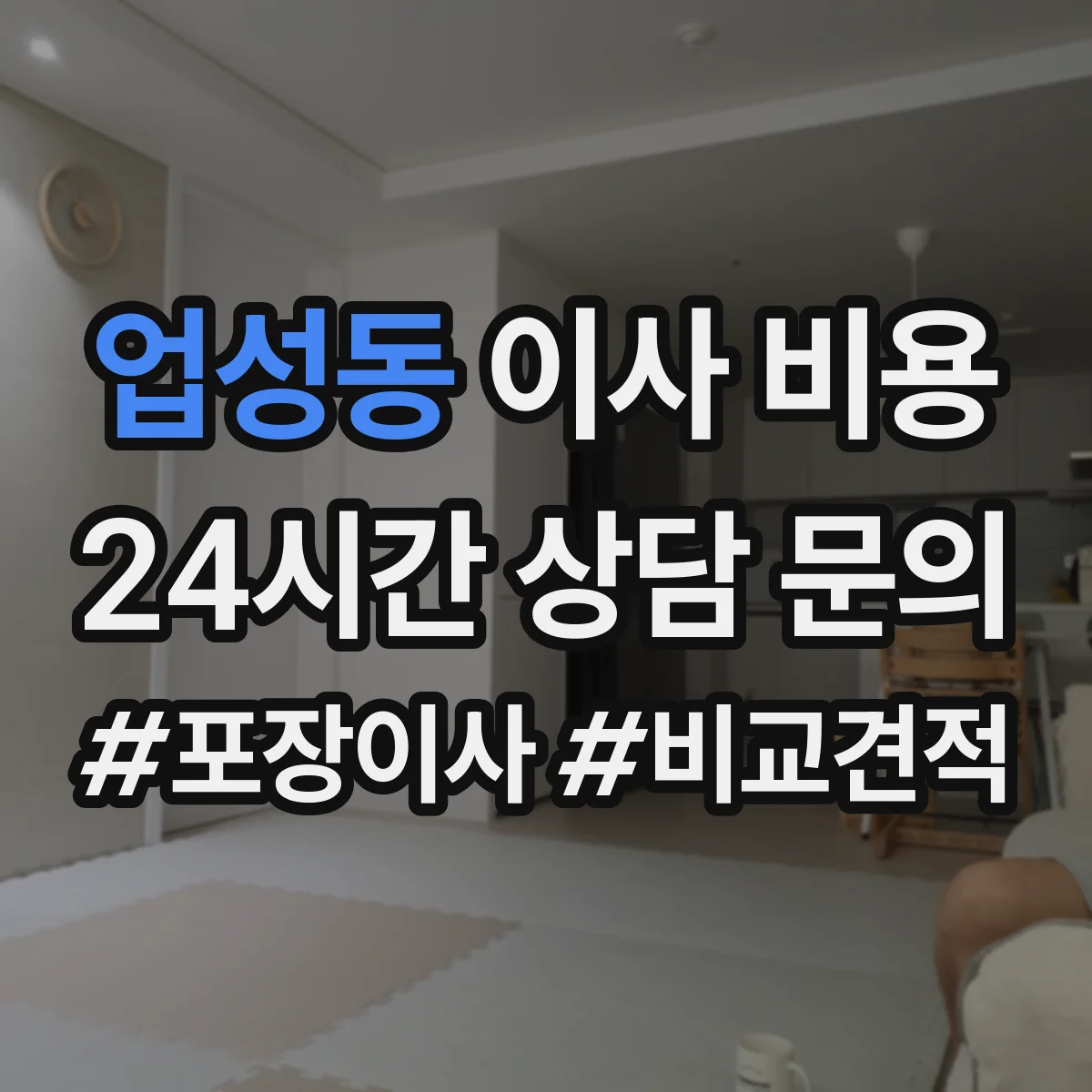 업성동 이사 비용
