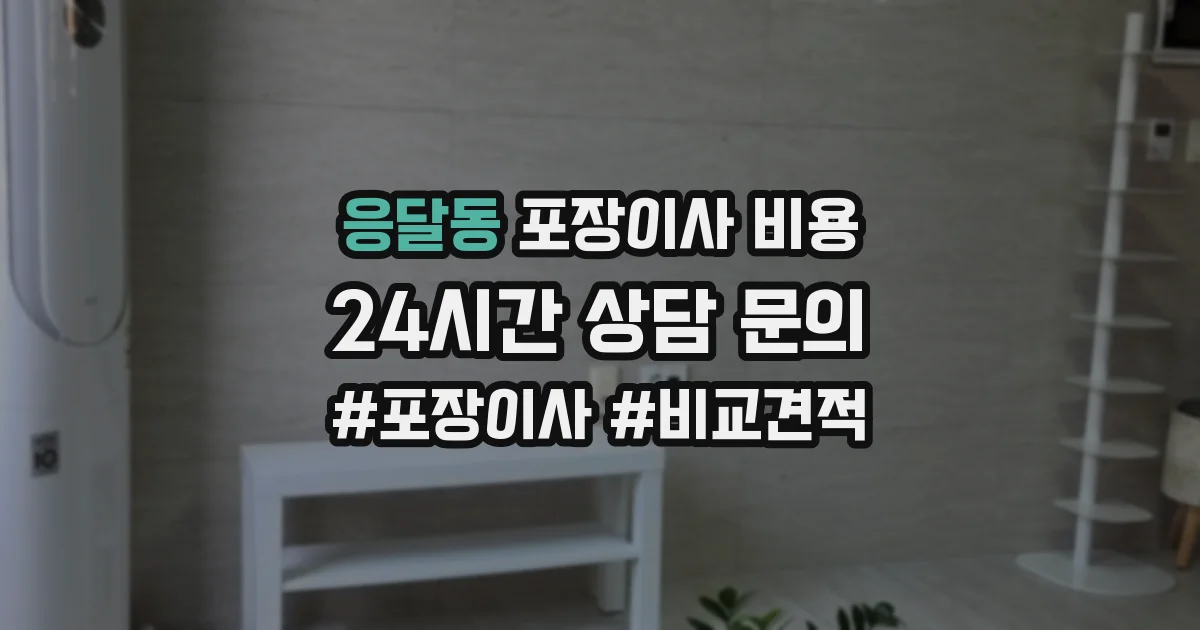응달동 포장이사 비용