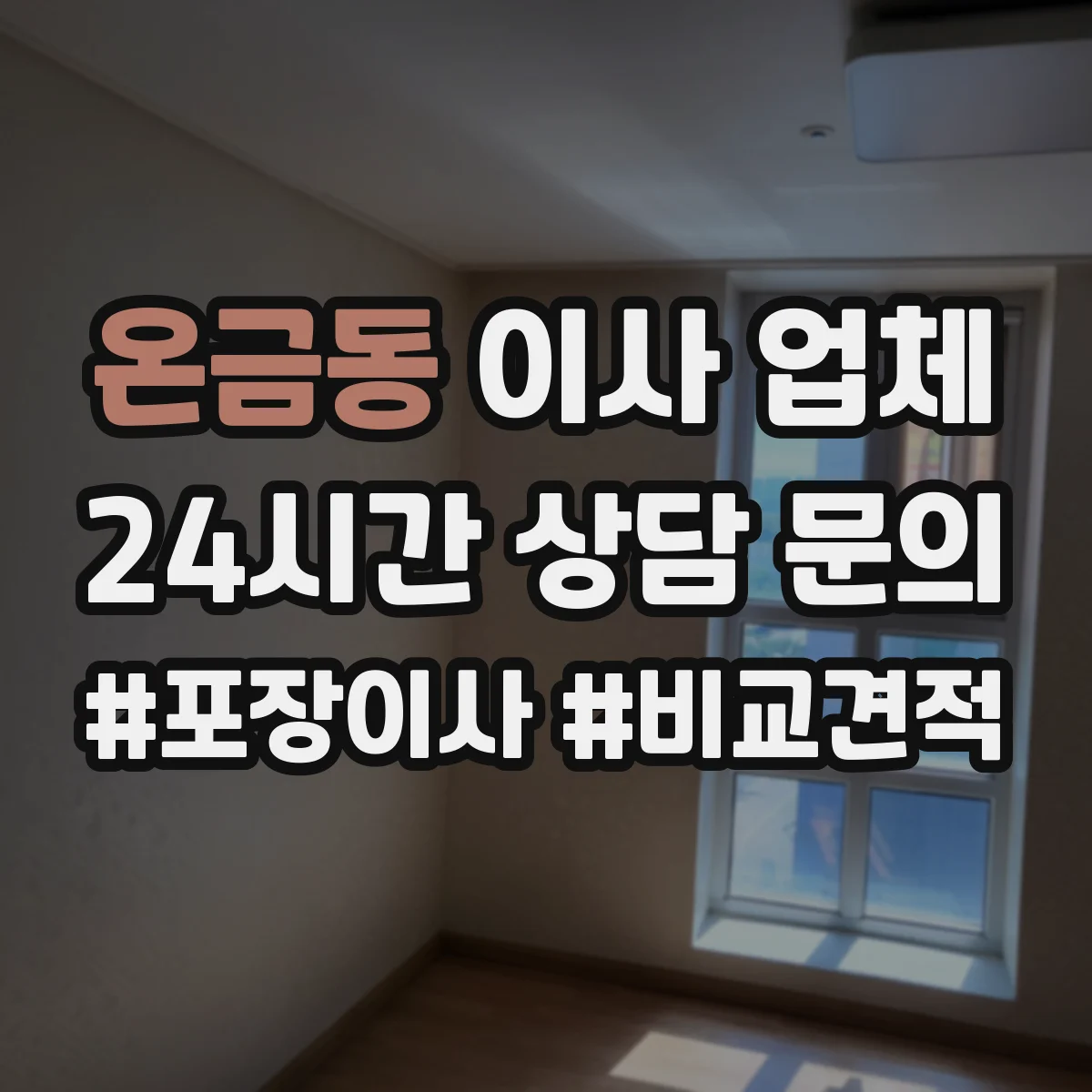 온금동 이사 업체