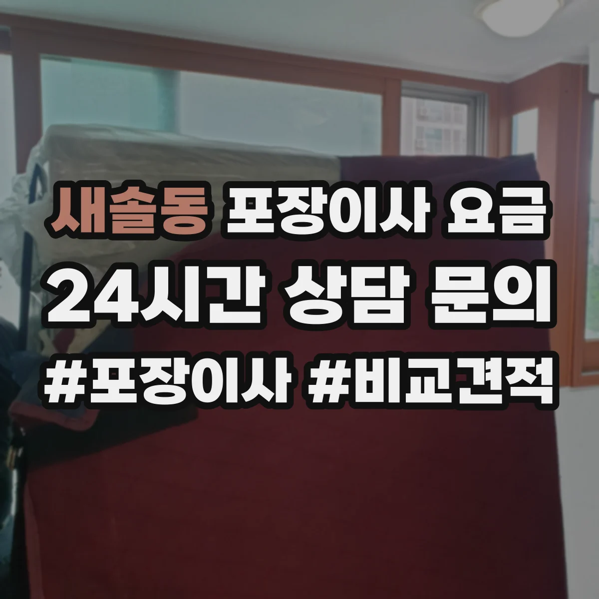 새솔동 포장이사 요금