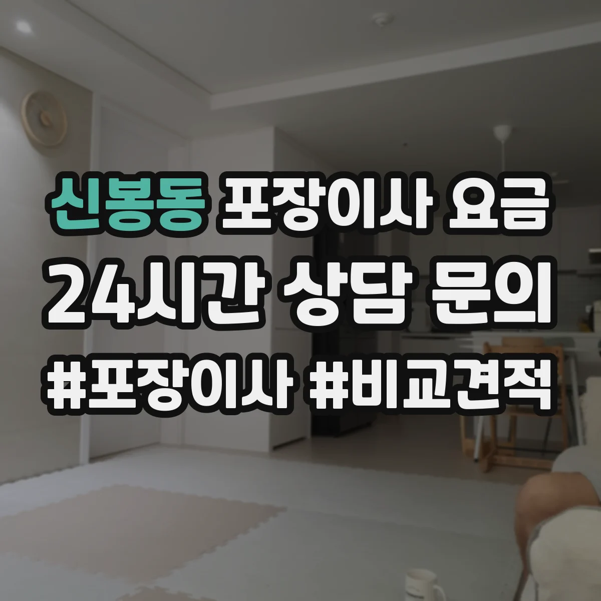 신봉동 포장이사 요금