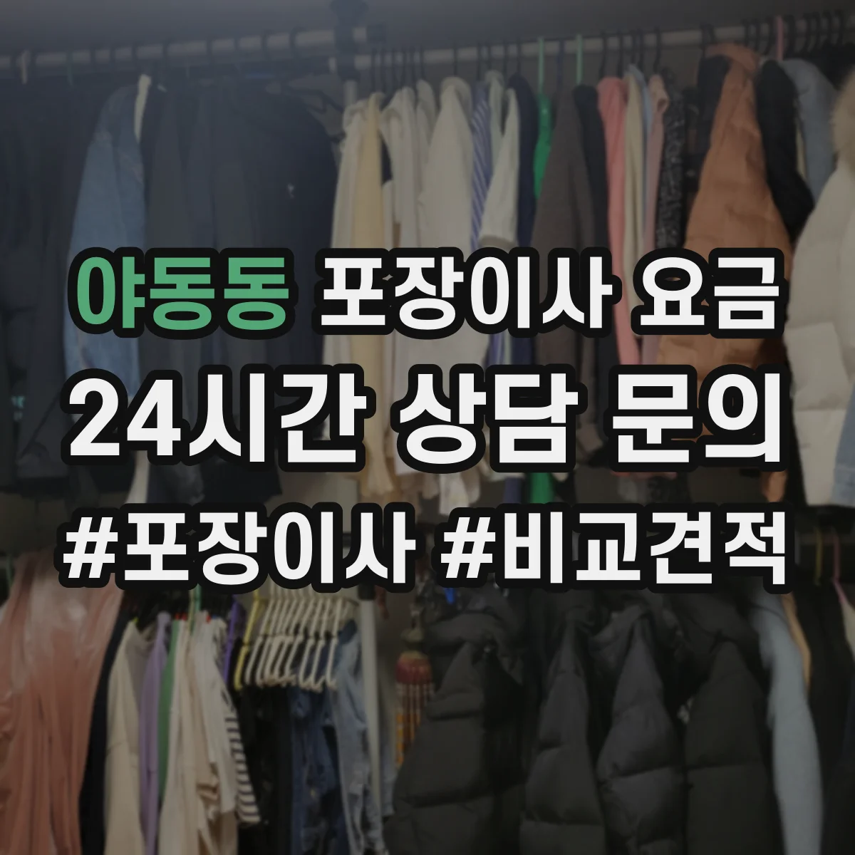 야동동 포장이사 요금