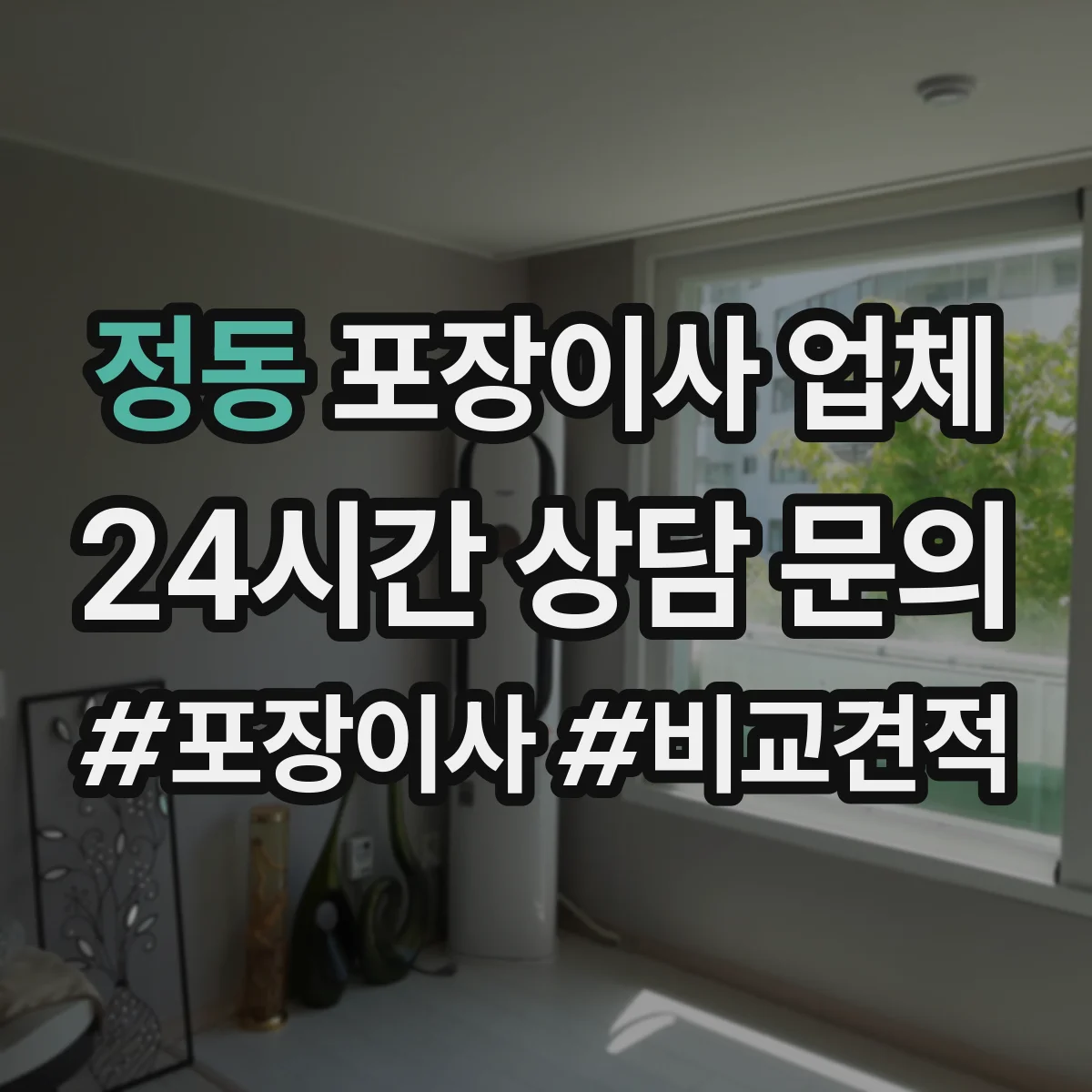 정동 포장이사 업체