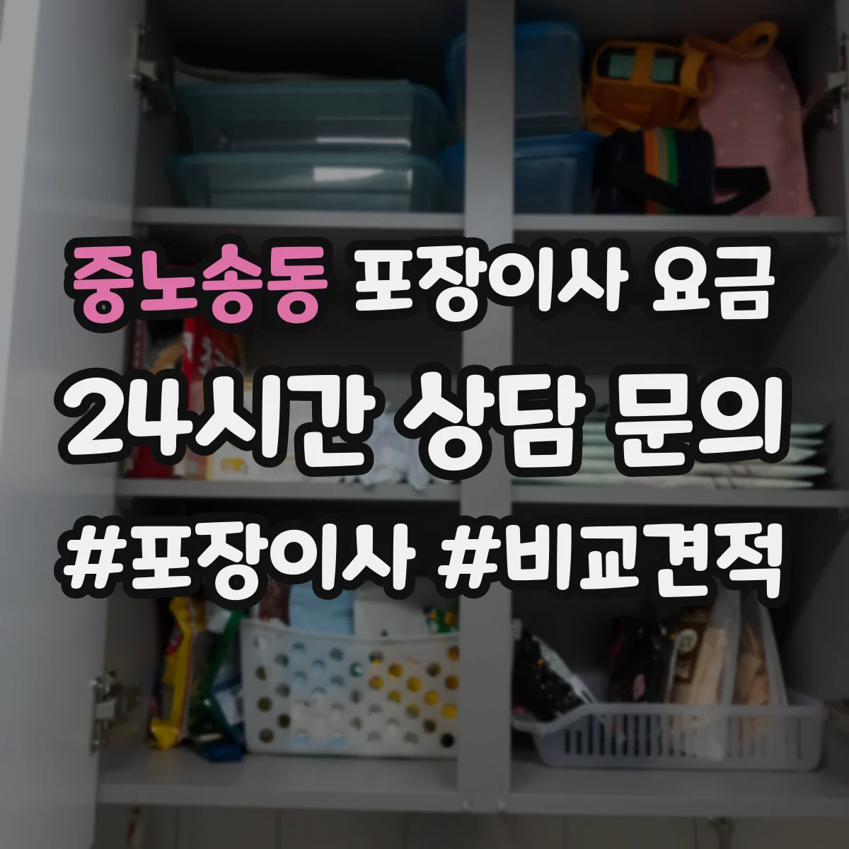 중노송동 포장이사 요금