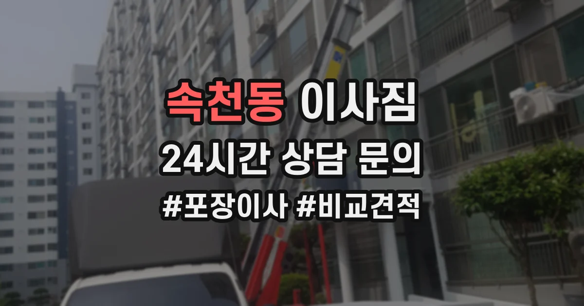 속천동 이사짐