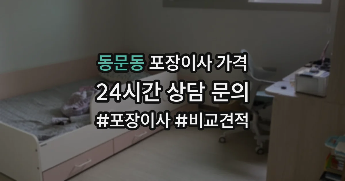 동문동 포장이사 가격