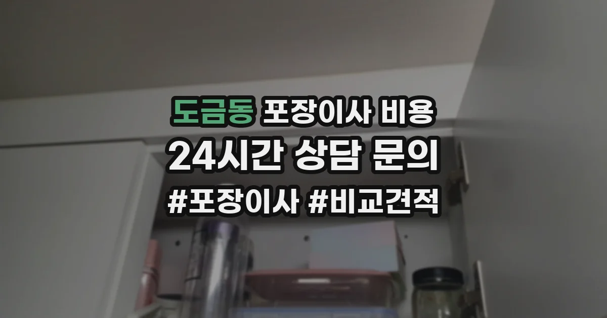 도금동 포장이사 비용
