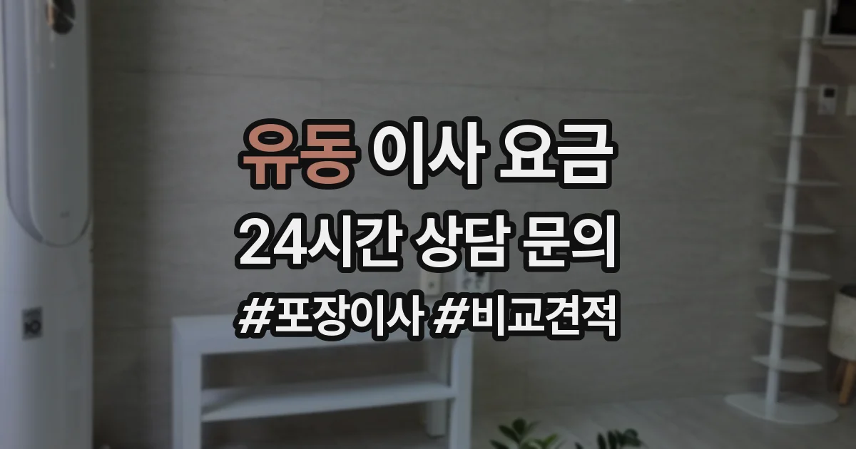 유동 이사 요금