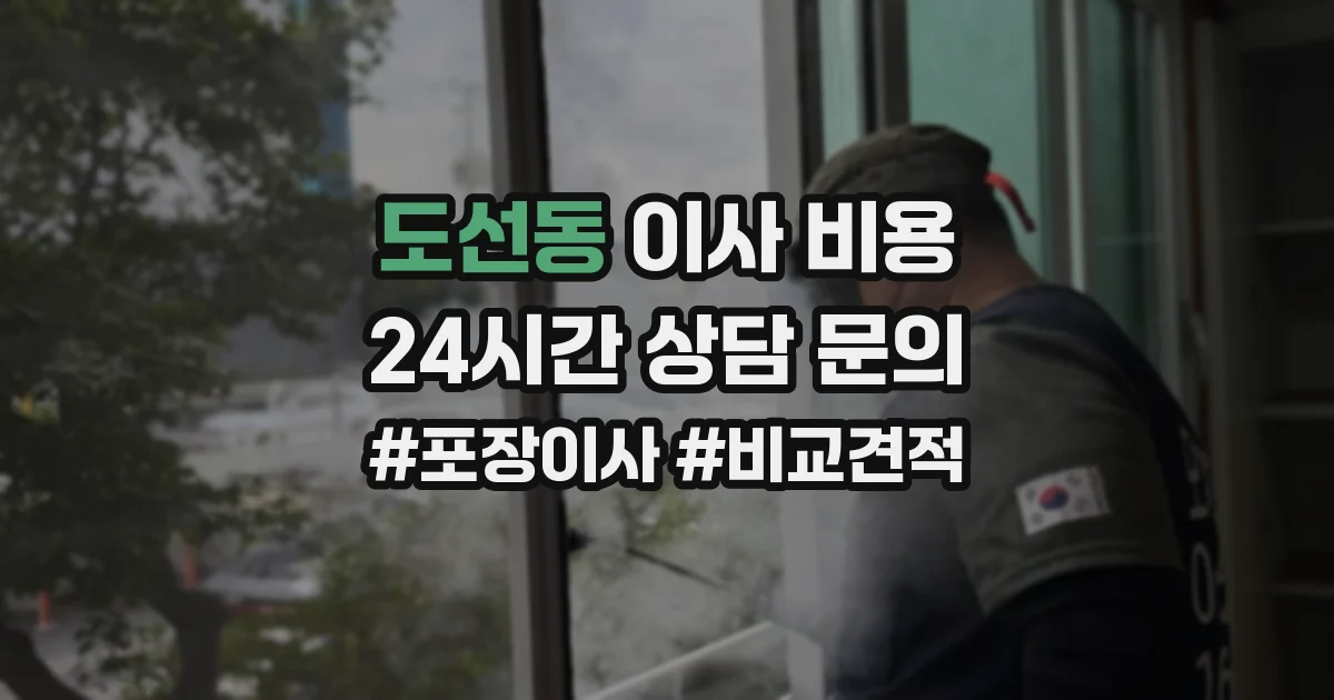 도선동 이사 비용