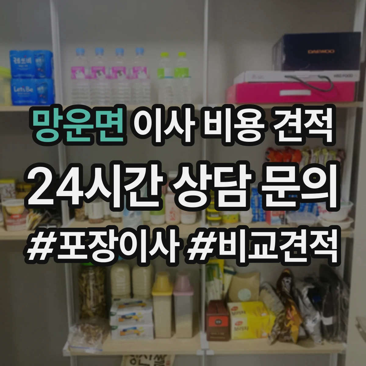 망운면 이사 비용 견적