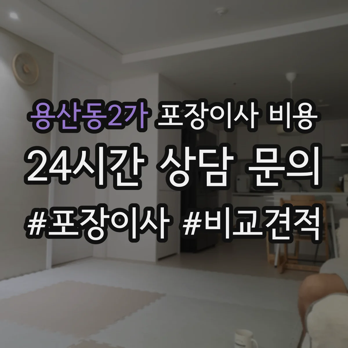 용산동2가 포장이사 비용