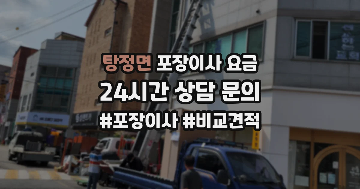 탕정면 포장이사 요금