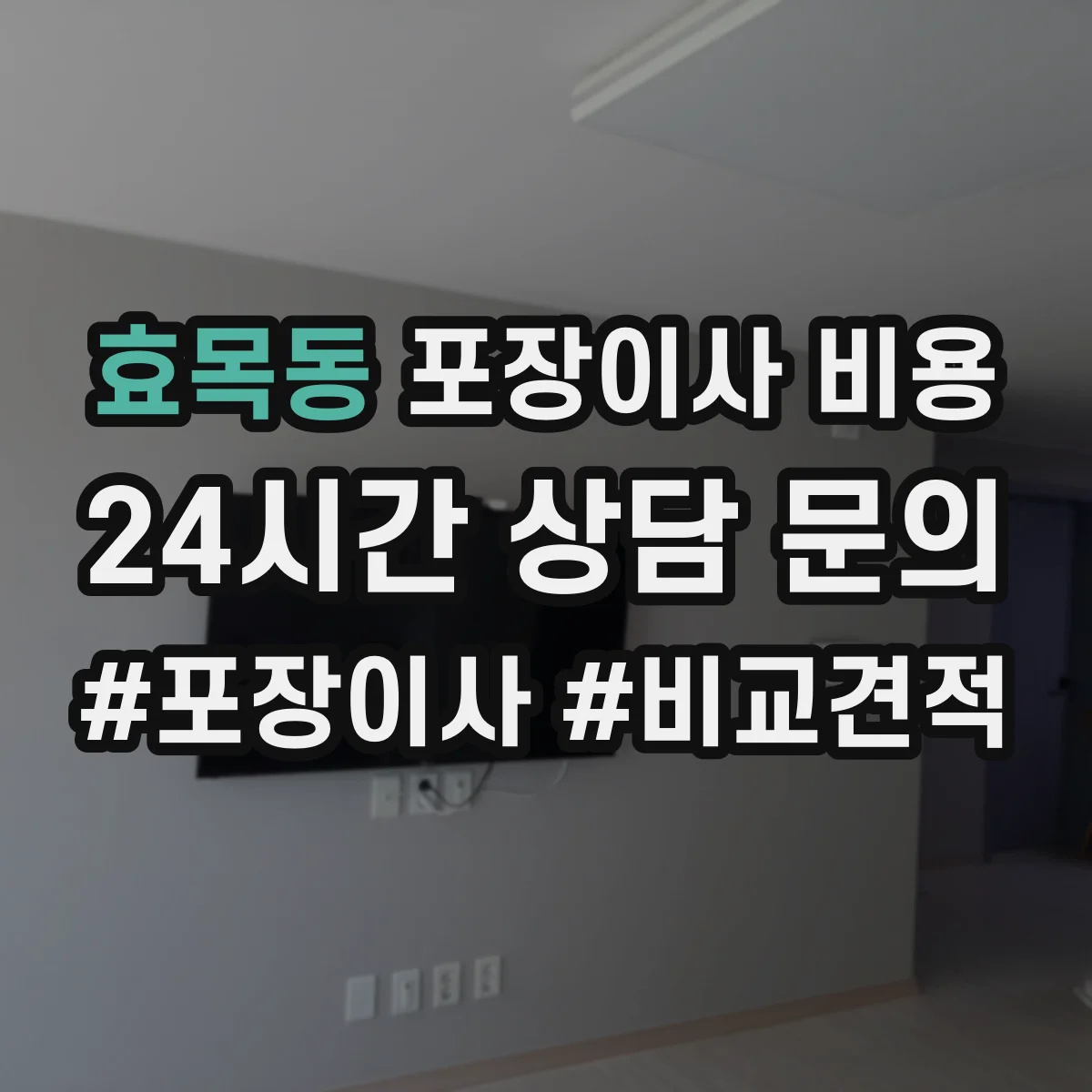 효목동 포장이사 비용