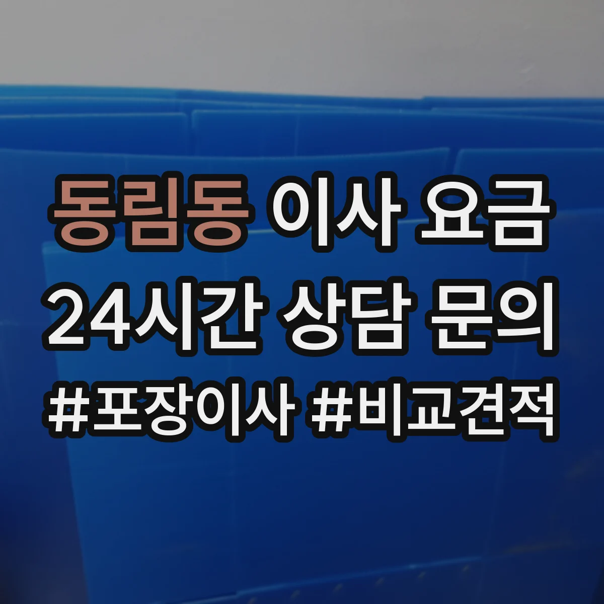 동림동 이사 요금