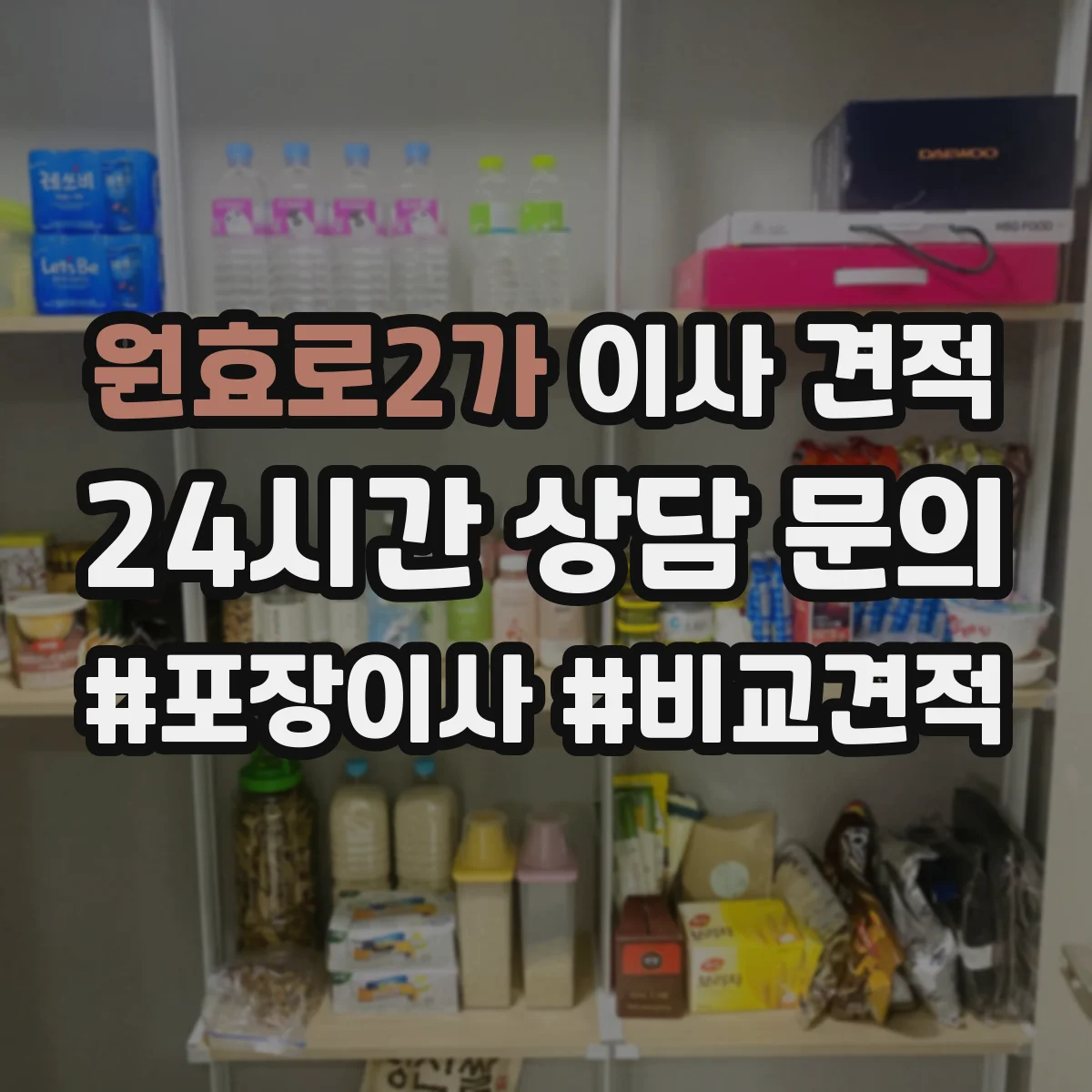 원효로2가 이사 견적