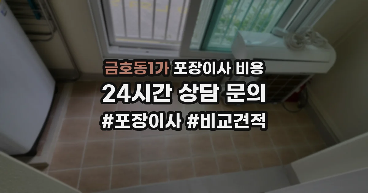 금호동1가 포장이사 비용