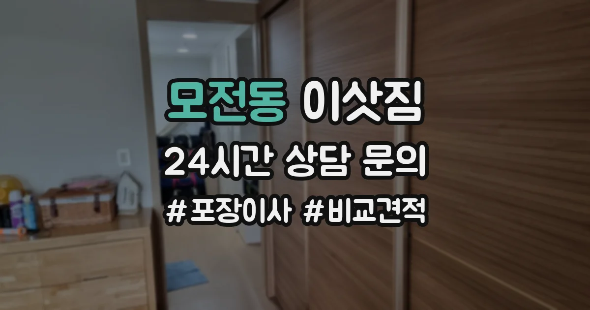 모전동 이삿짐