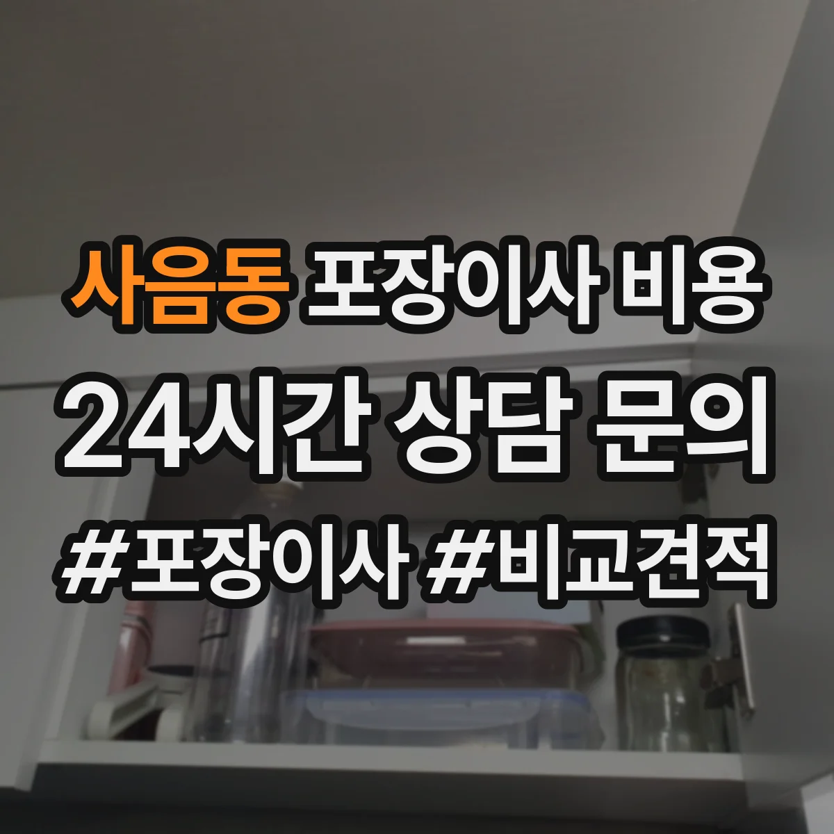 사음동 포장이사 비용