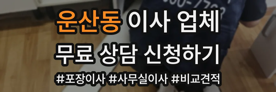 운산동 이사 업체