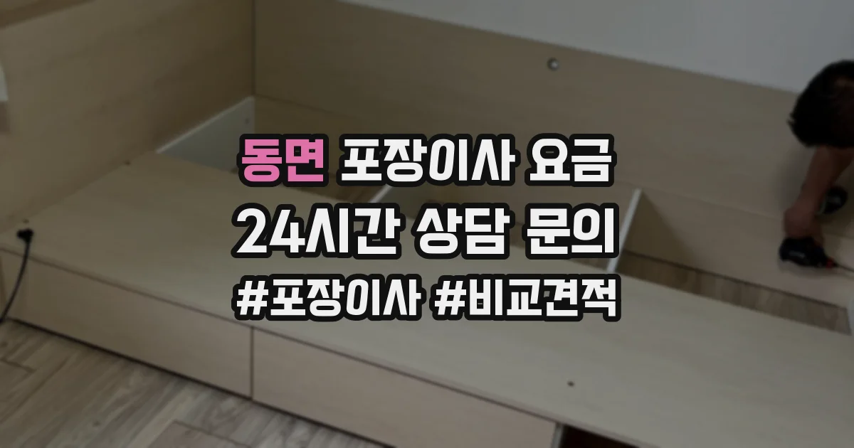 동면 포장이사 요금
