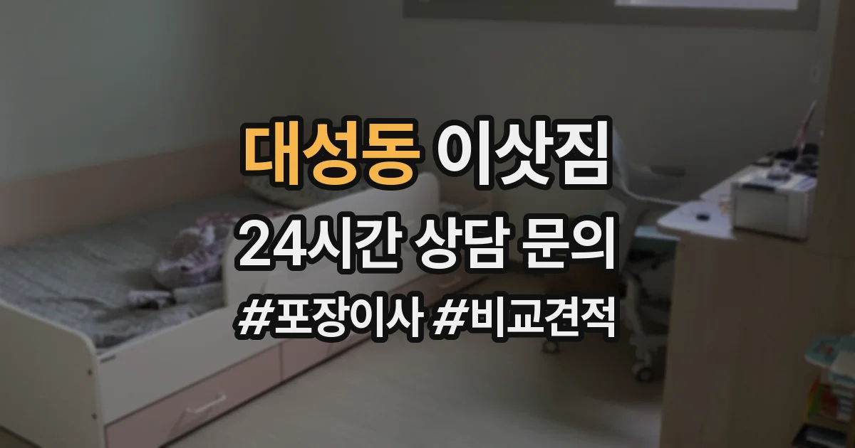 대성동 이삿짐