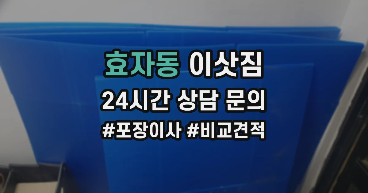 효자동 이삿짐