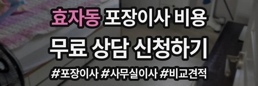효자동 포장이사 비용