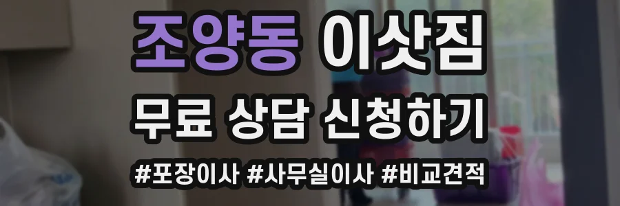 조양동 이삿짐