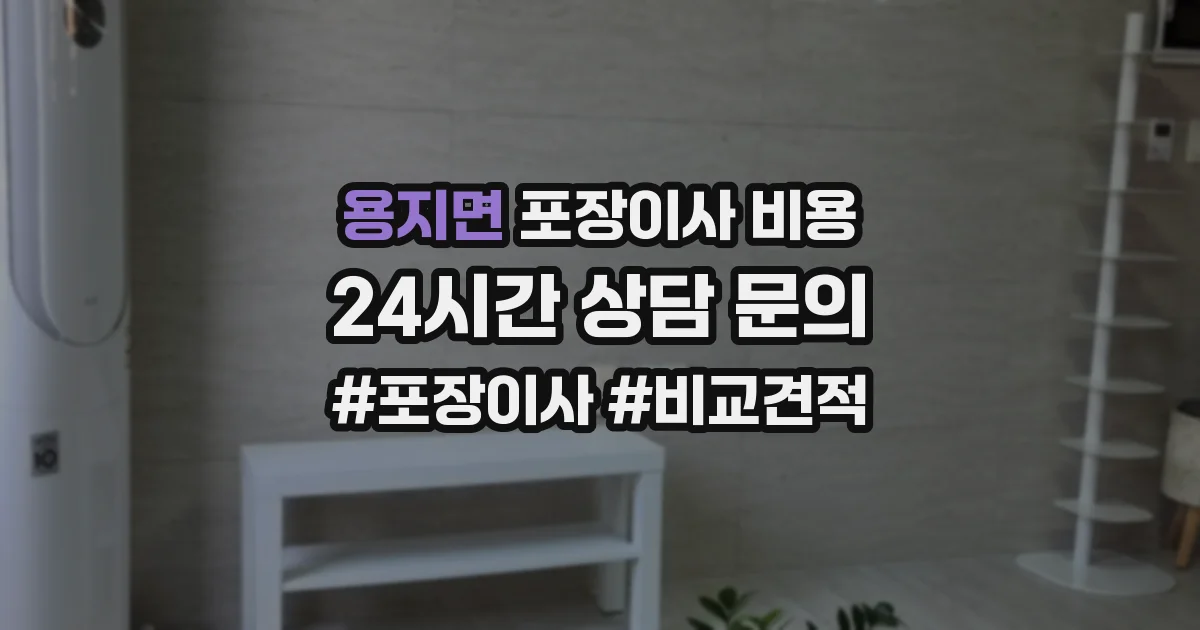 용지면 포장이사 비용