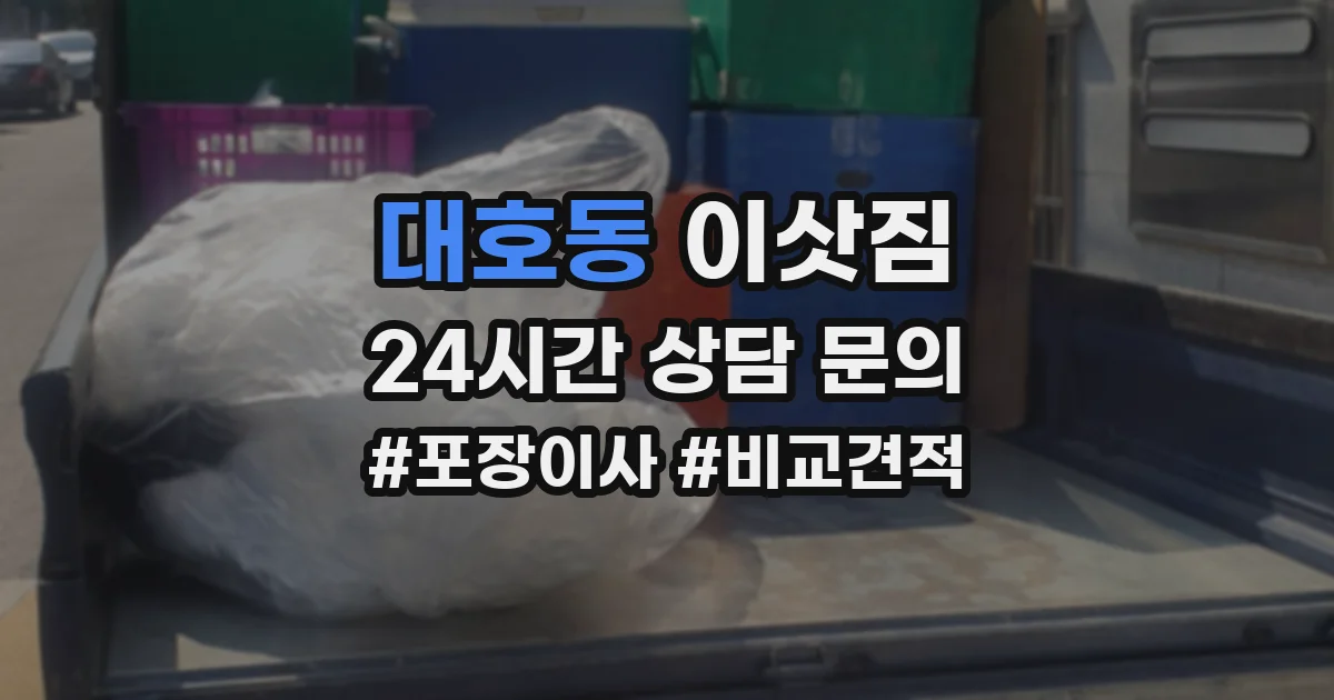대호동 이삿짐