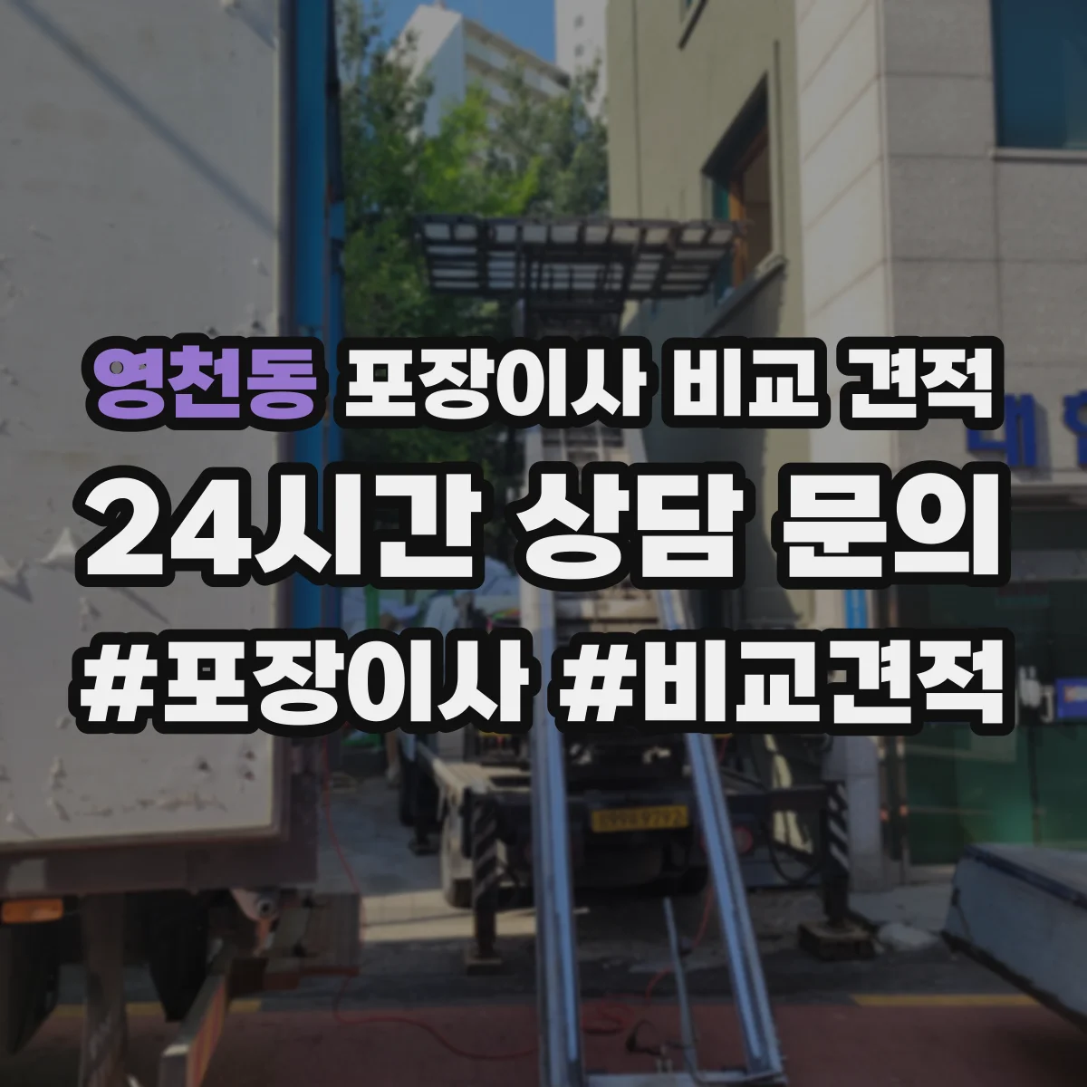 영천동 포장이사 비교 견적