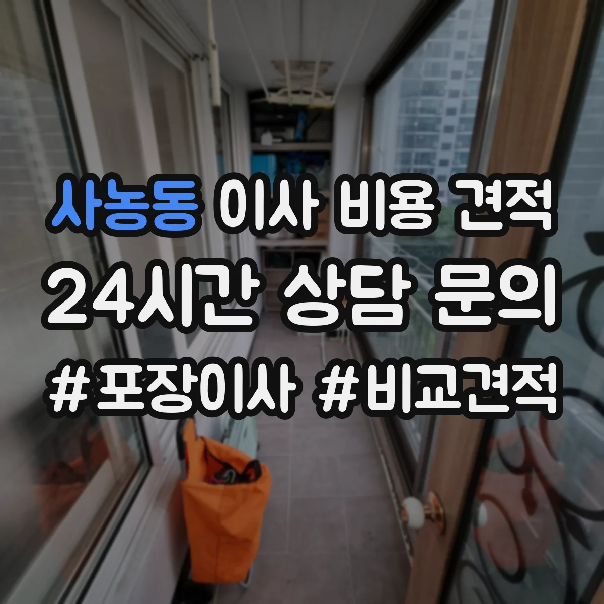 사농동 이사 비용 견적