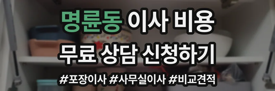 명륜동 이사 비용