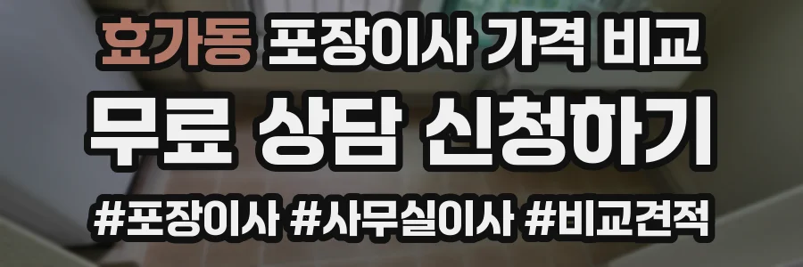 효가동 포장이사 가격 비교