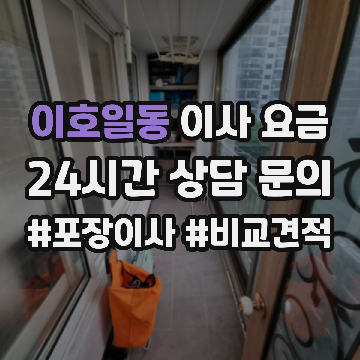 이호일동 이사 요금