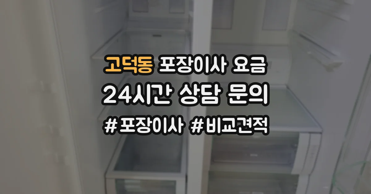 고덕동 포장이사 요금
