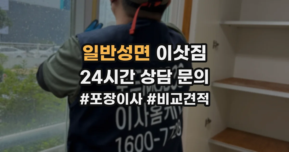 일반성면 이삿짐