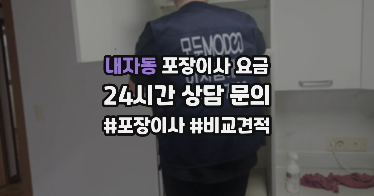 내자동 포장이사 요금