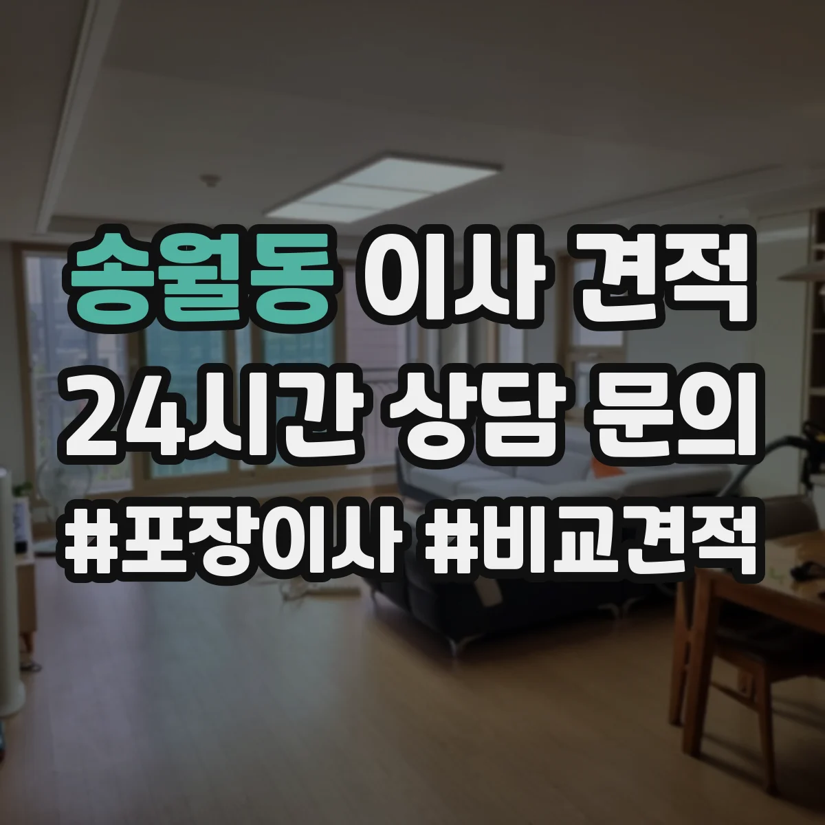 송월동 이사 견적