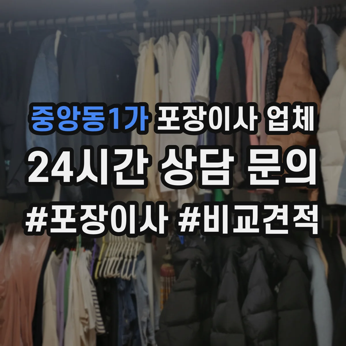 중앙동1가 포장이사 업체