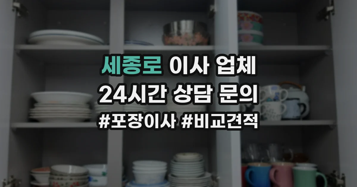 세종로 이사 업체