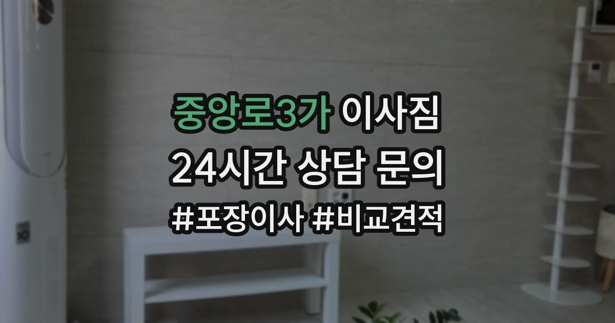 중앙로3가 이사짐