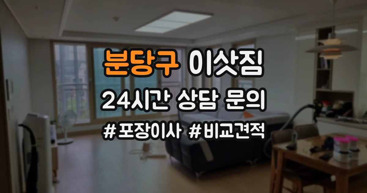 분당구 이삿짐