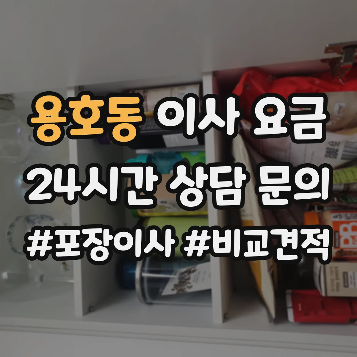 용호동 이사 요금