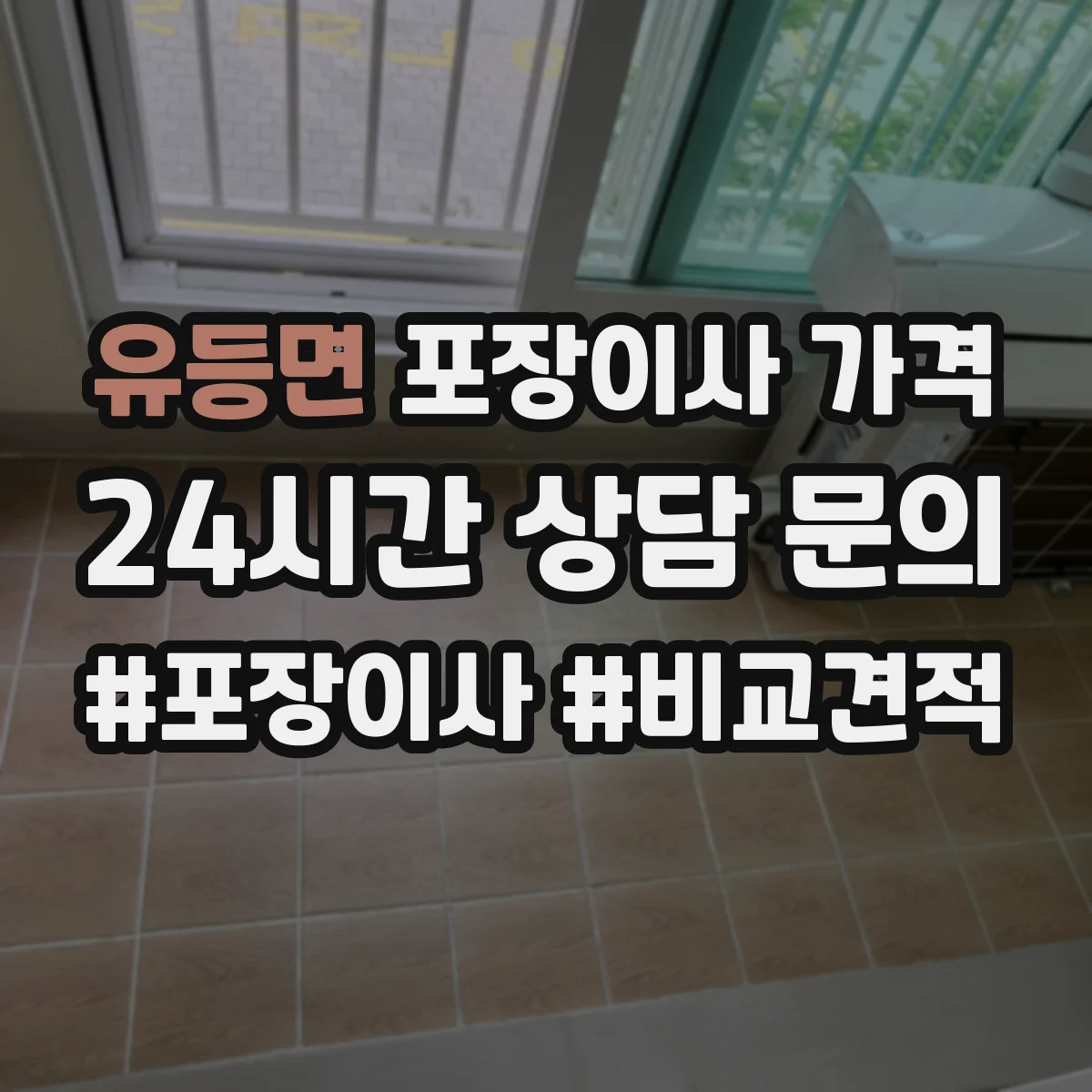 유등면 포장이사 가격